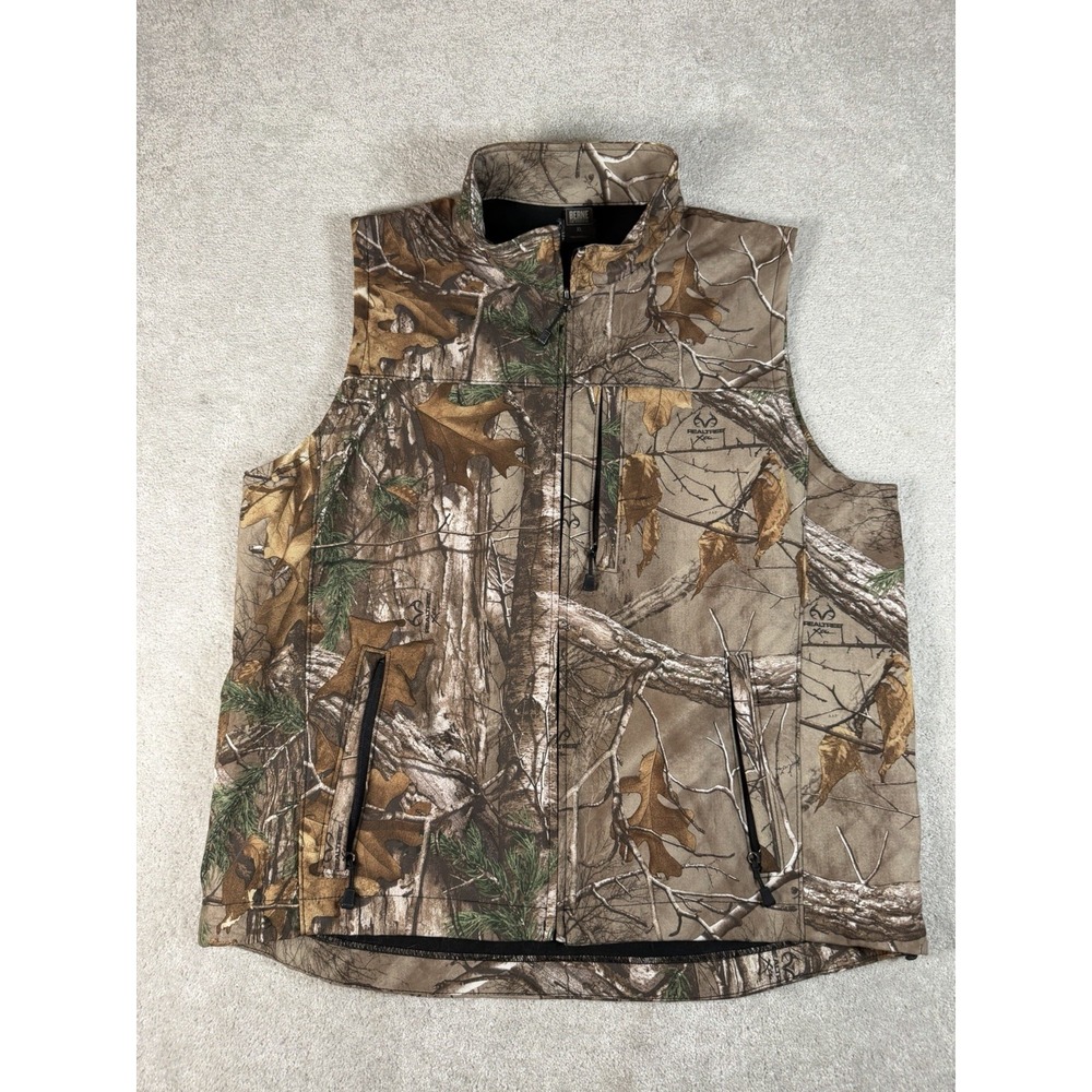 Berne Realtree Xtra Camo Soft shell Hunting Best Size‎ XL Outdoors Edge Vest Euc